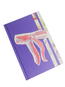 Mixed Media Bow Journal- Solid Orchid