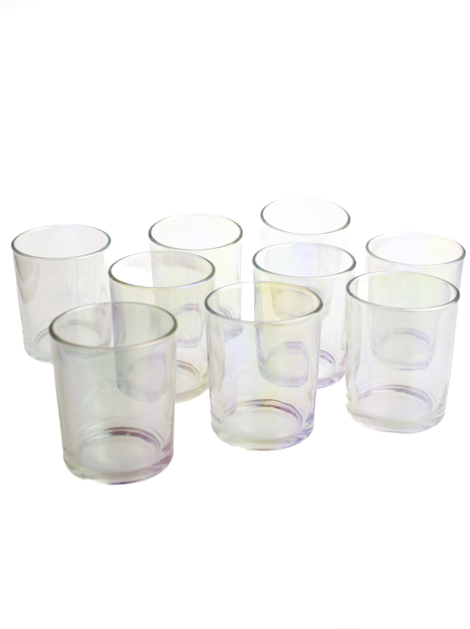 Iridescent Juice Glasses (Set of 9)