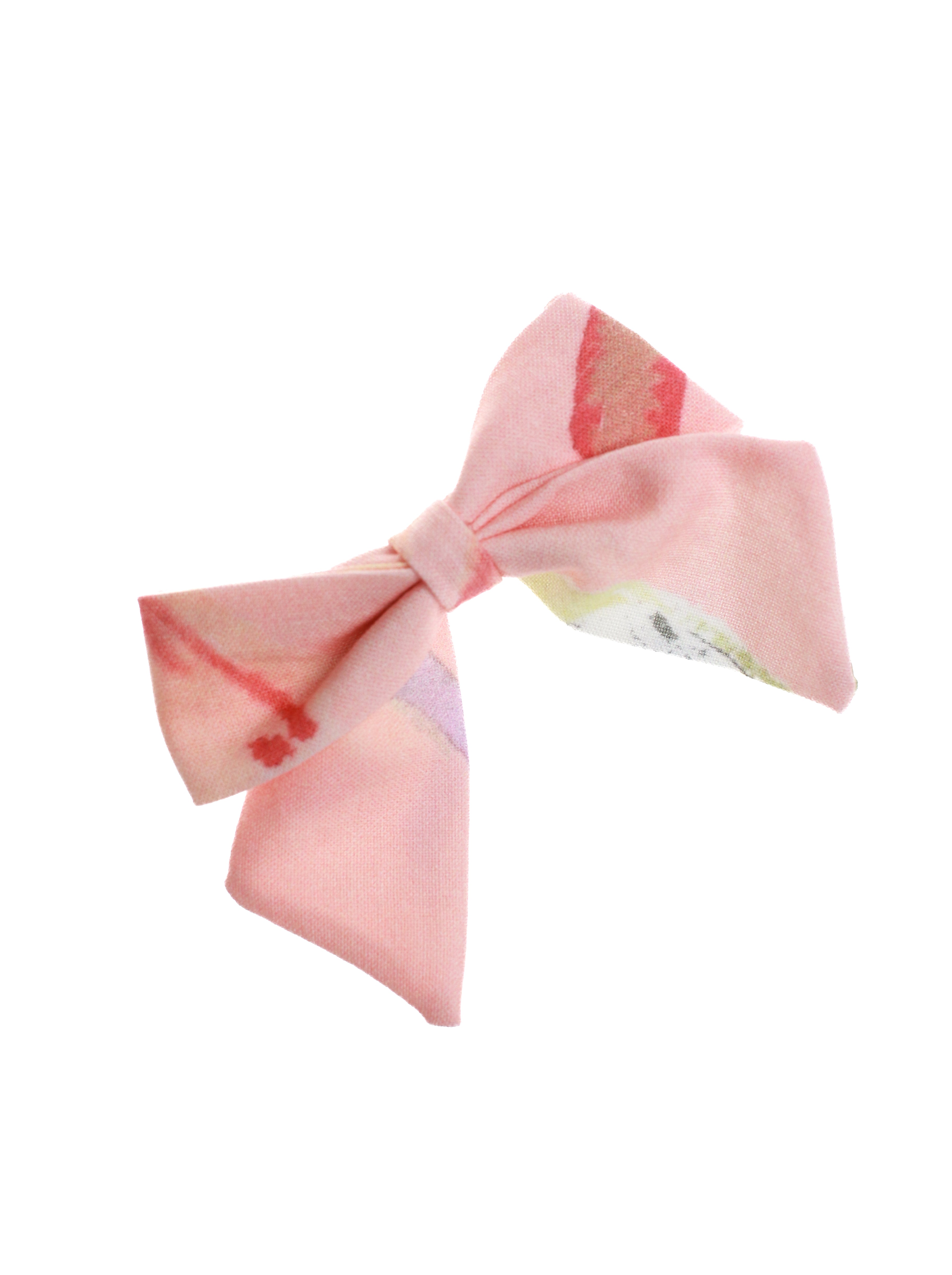 Bow Print Cotton Bow w/ Clip (Medium)