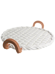 Ceramic "Basket" Weave Cake Plate | Whit's Vintage Picks