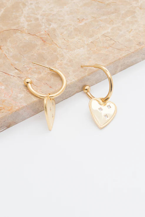 Heart Hoop Earrings