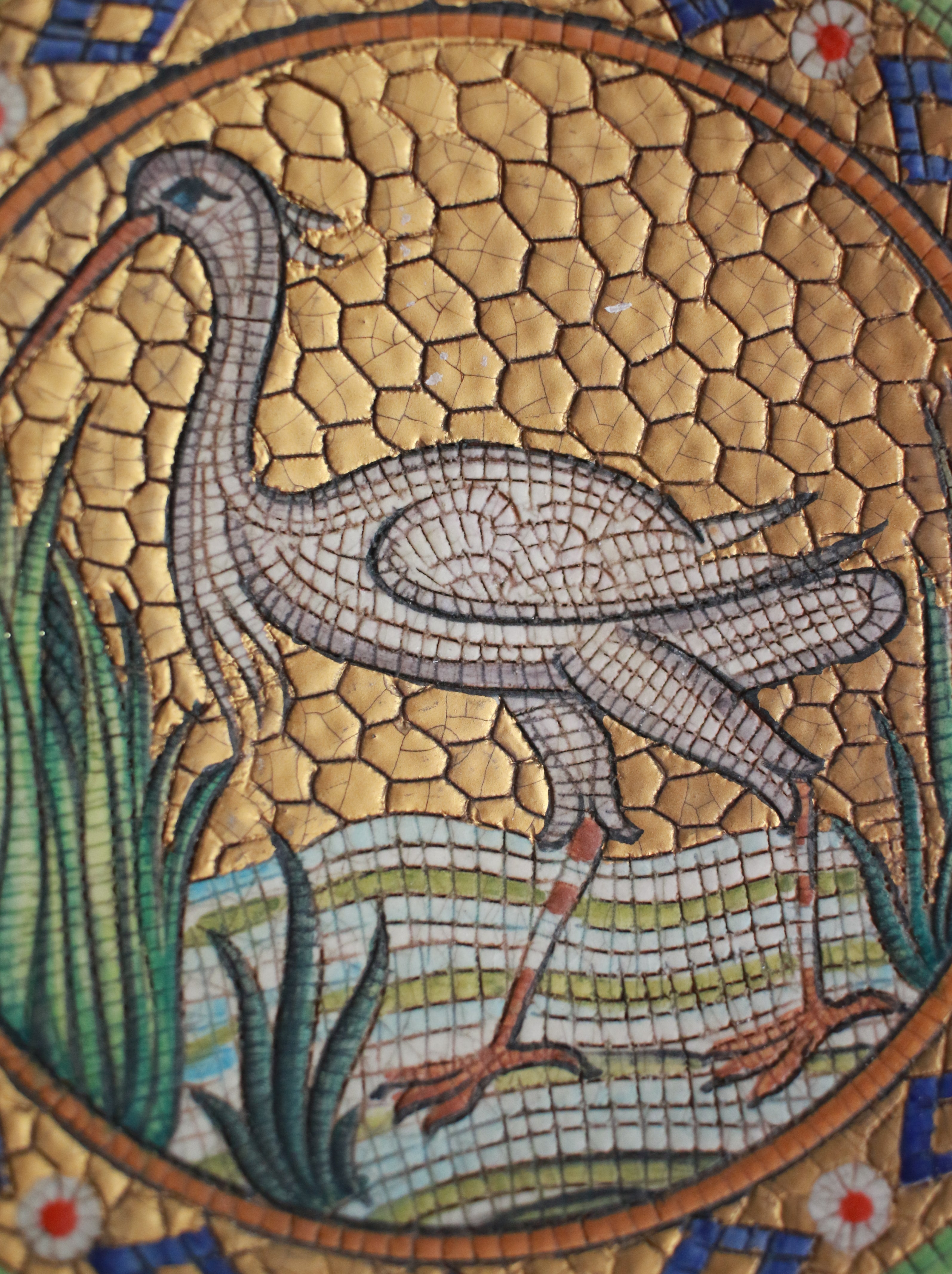 Mosaic Stork Dish | Whit's Vintage Picks