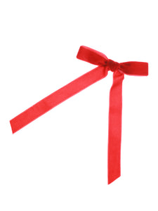 Red Velvet Ribbon Bow (Long)