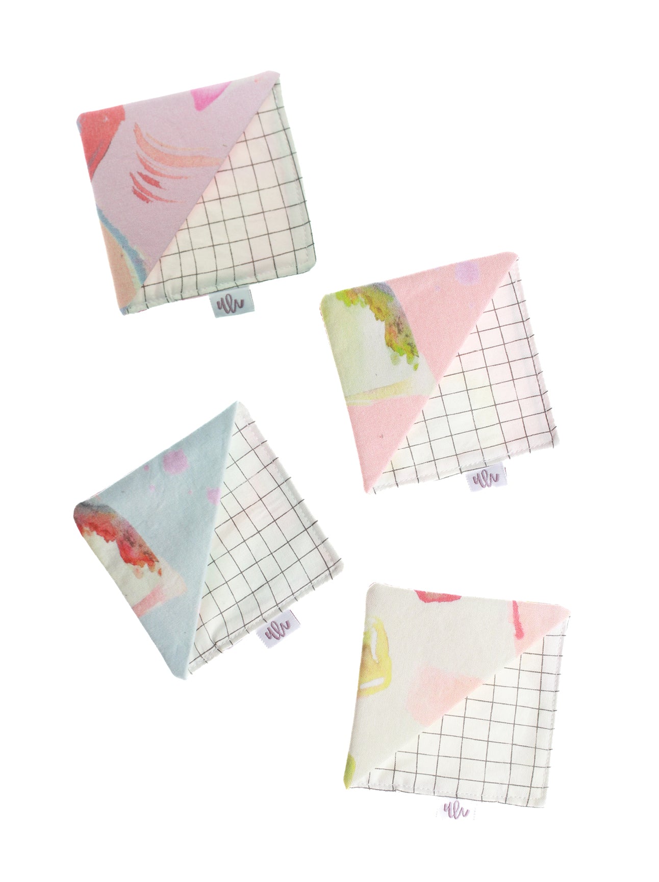 Bow Fabric Corner Bookmark with Grid Interior