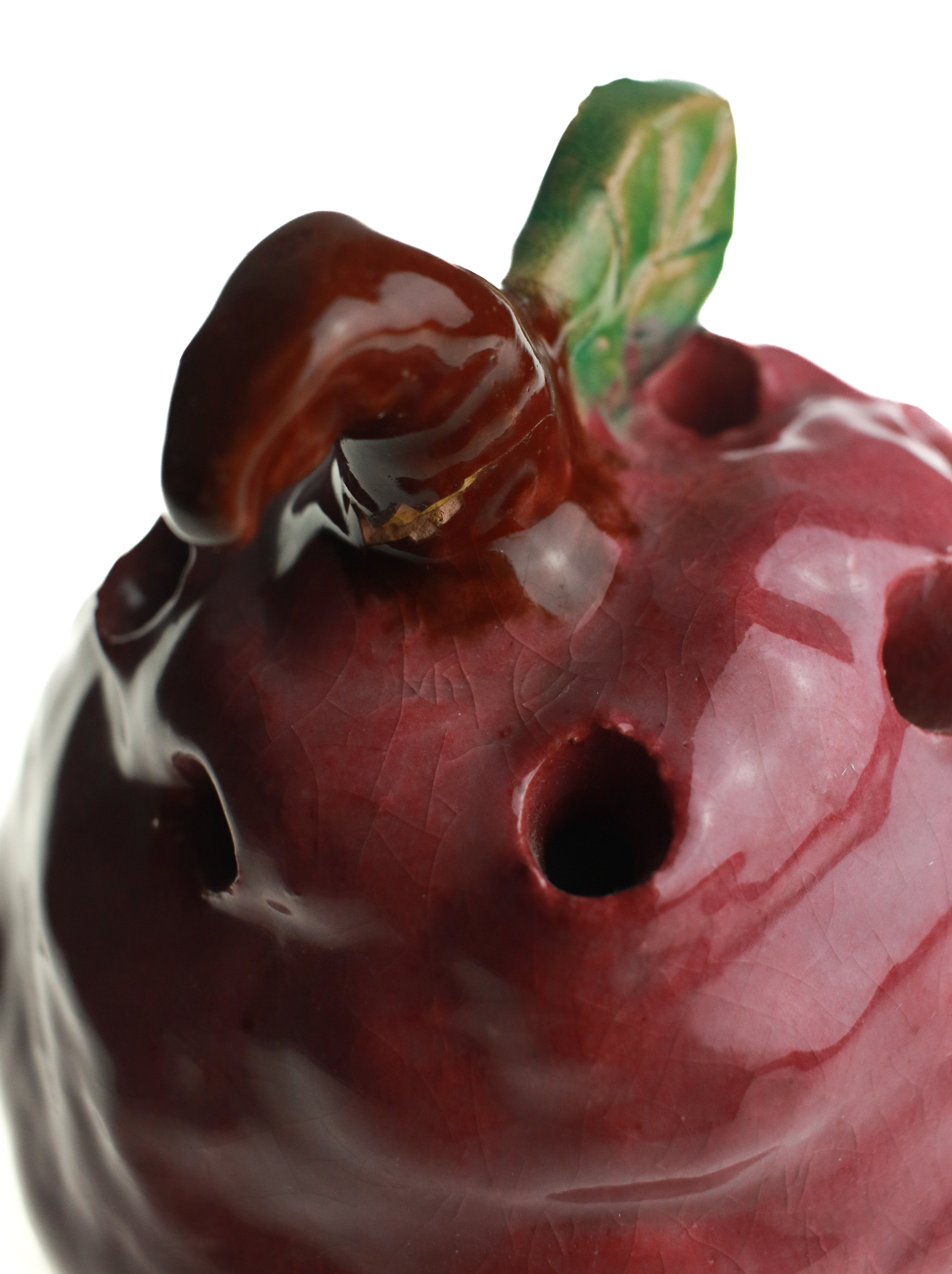 Ceramic Apple Flower Frog Vase | Whit's Vintage Picks
