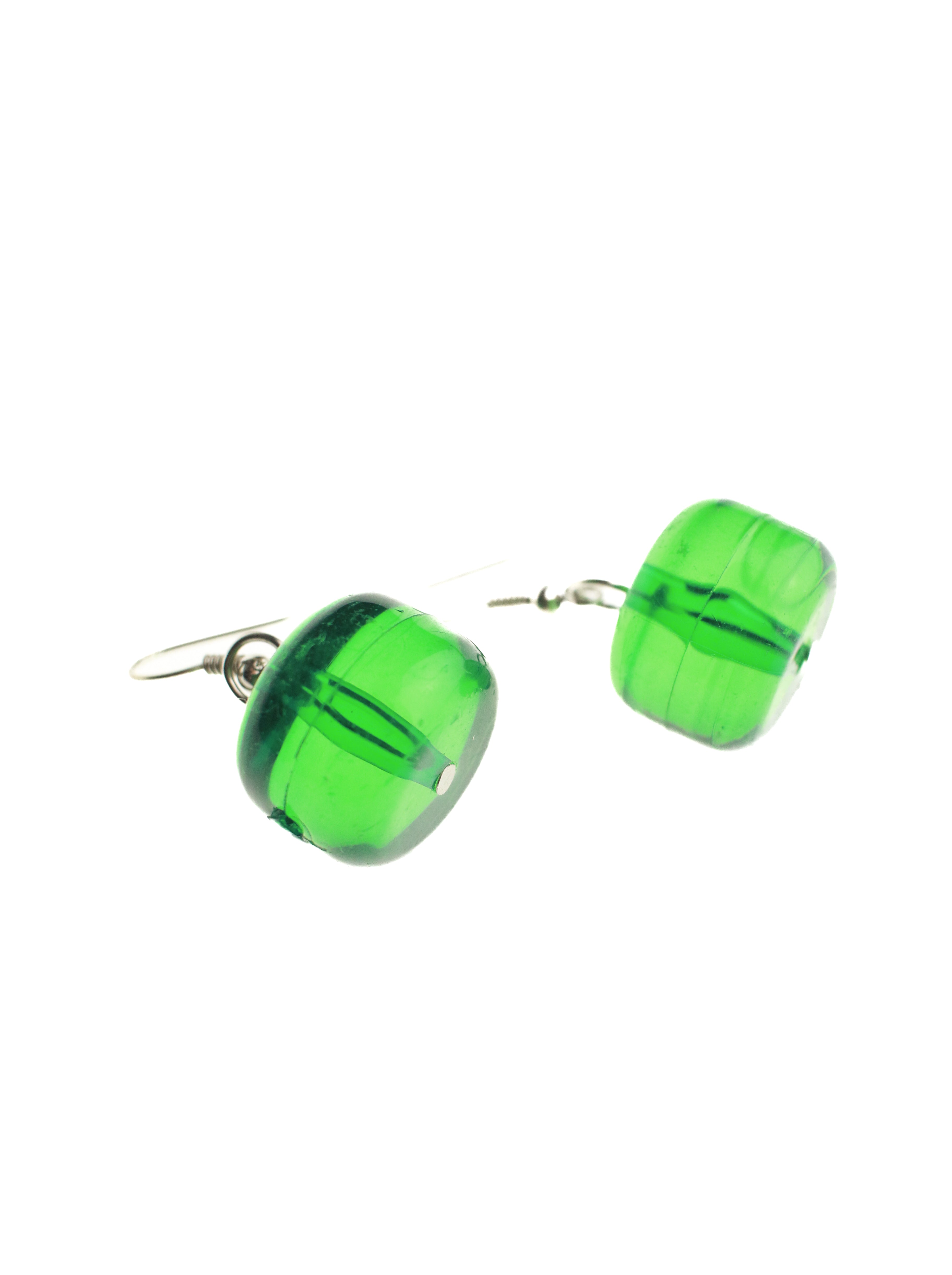 Green Glass Earrings | Whit's Vintage Picks