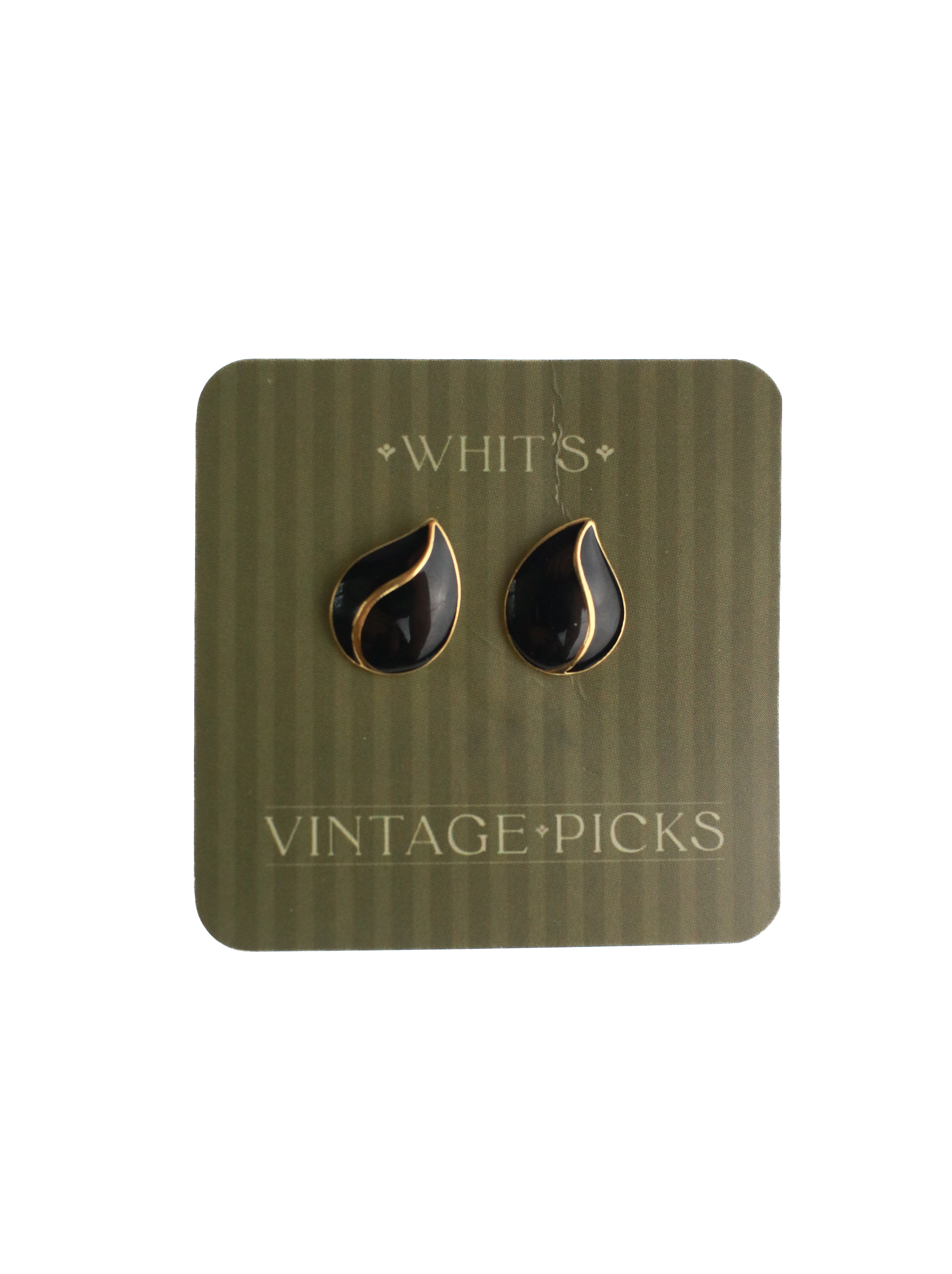 Swoop Studs (Black) | Whit's Vintage Picks