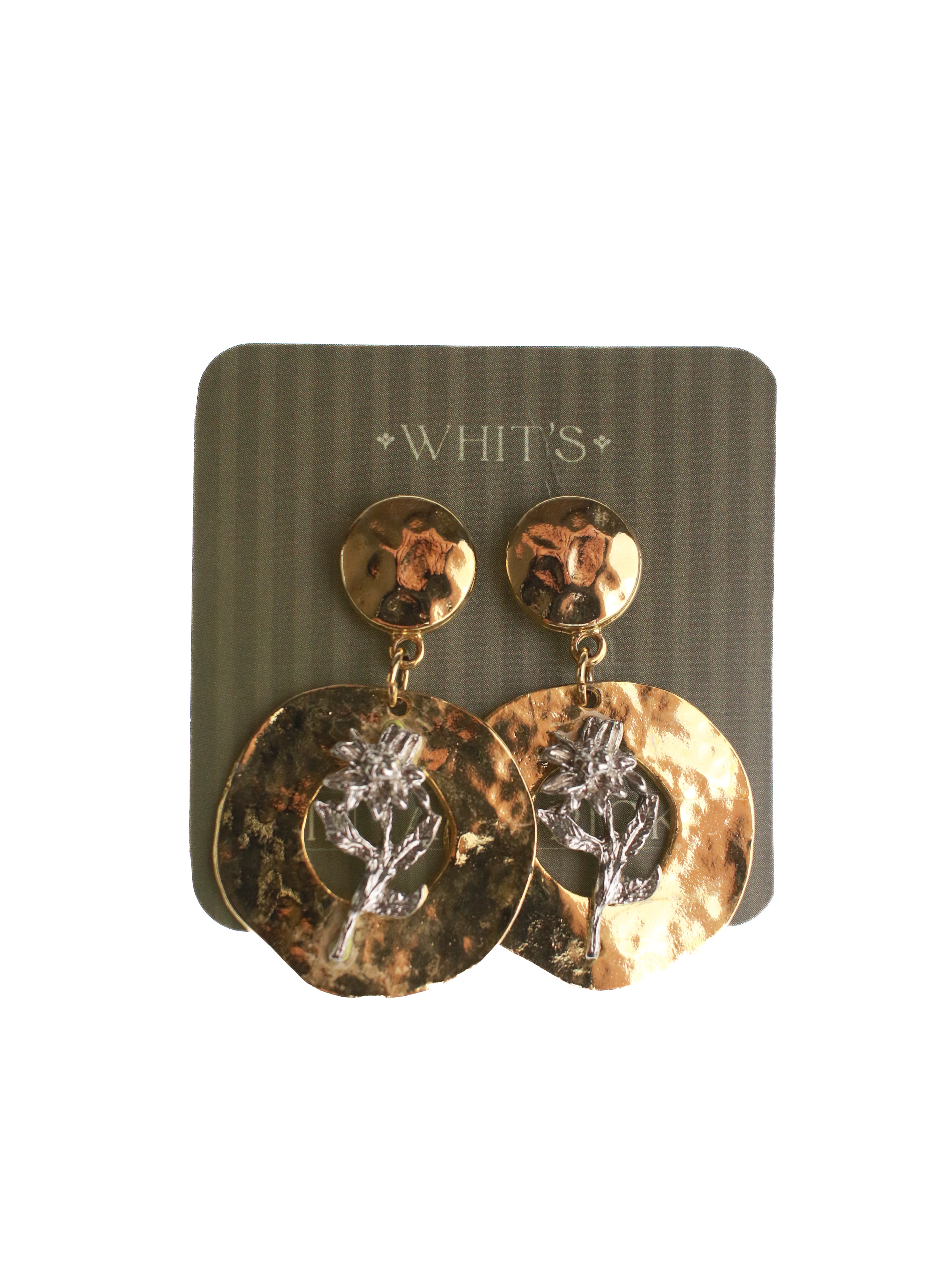 Mixed Metal Hammered Drops | Whit's Vintage Picks