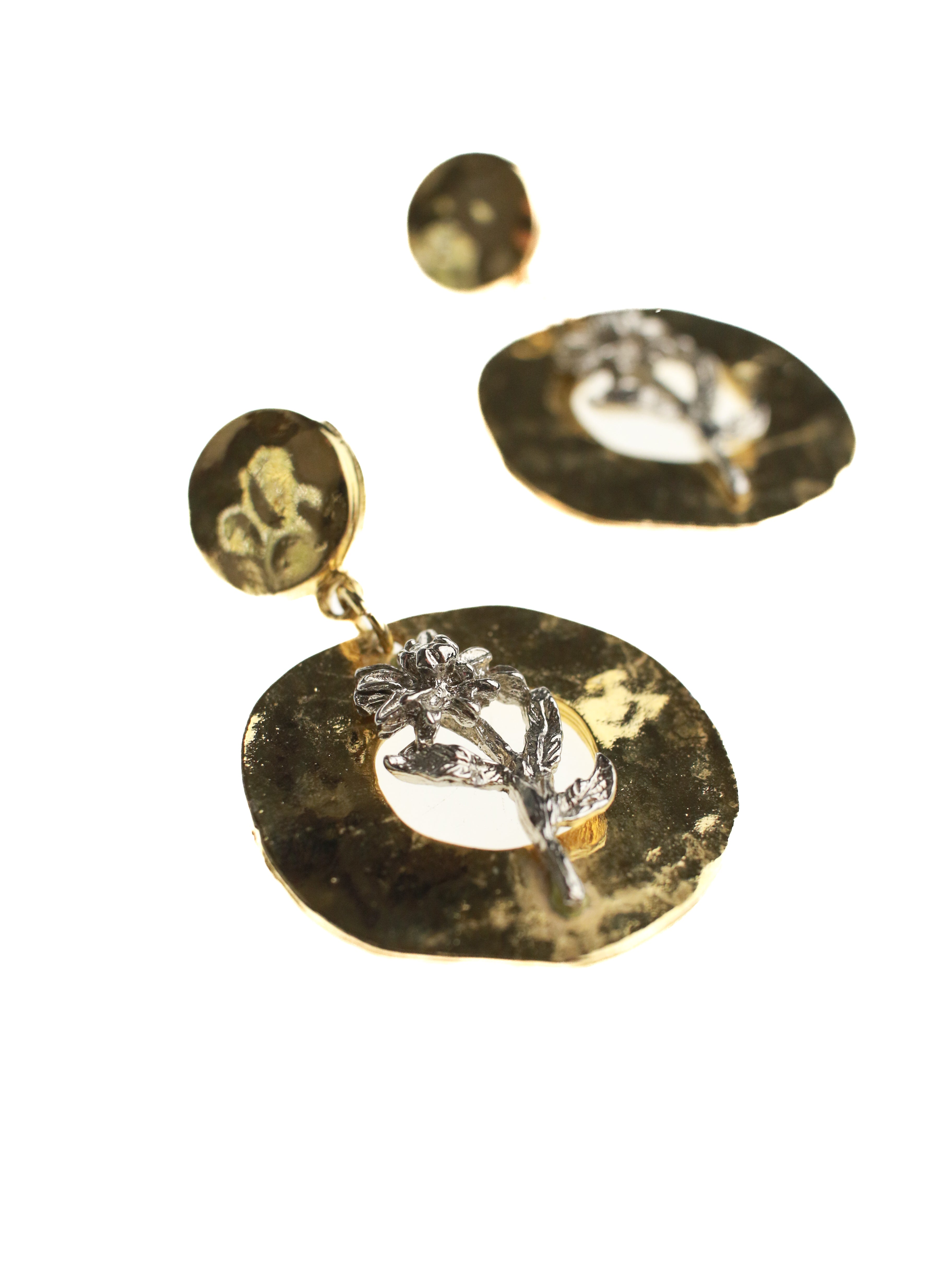 Mixed Metal Hammered Drops | Whit's Vintage Picks