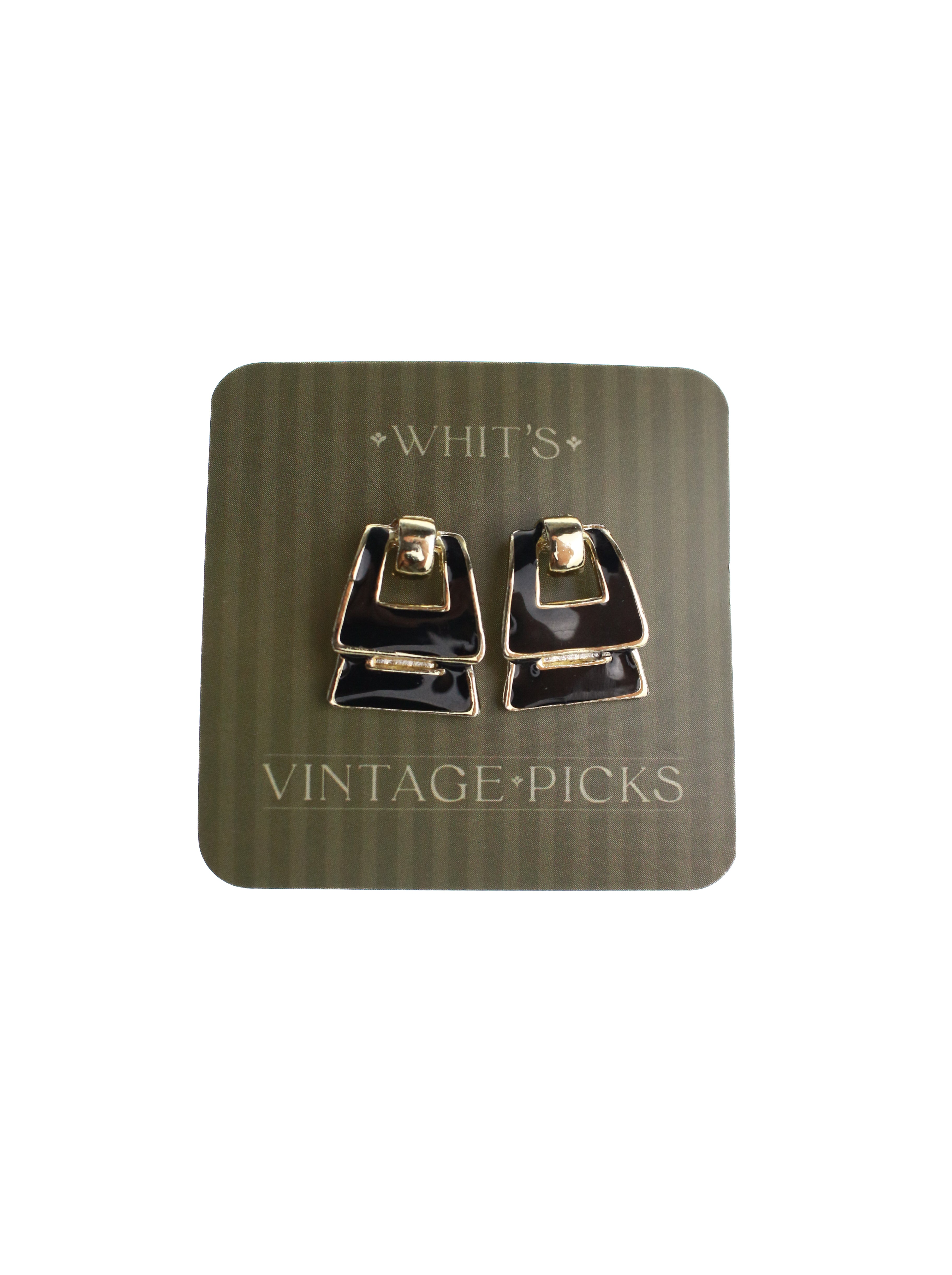 Geo Domino Studs | Whit's Vintage Picks