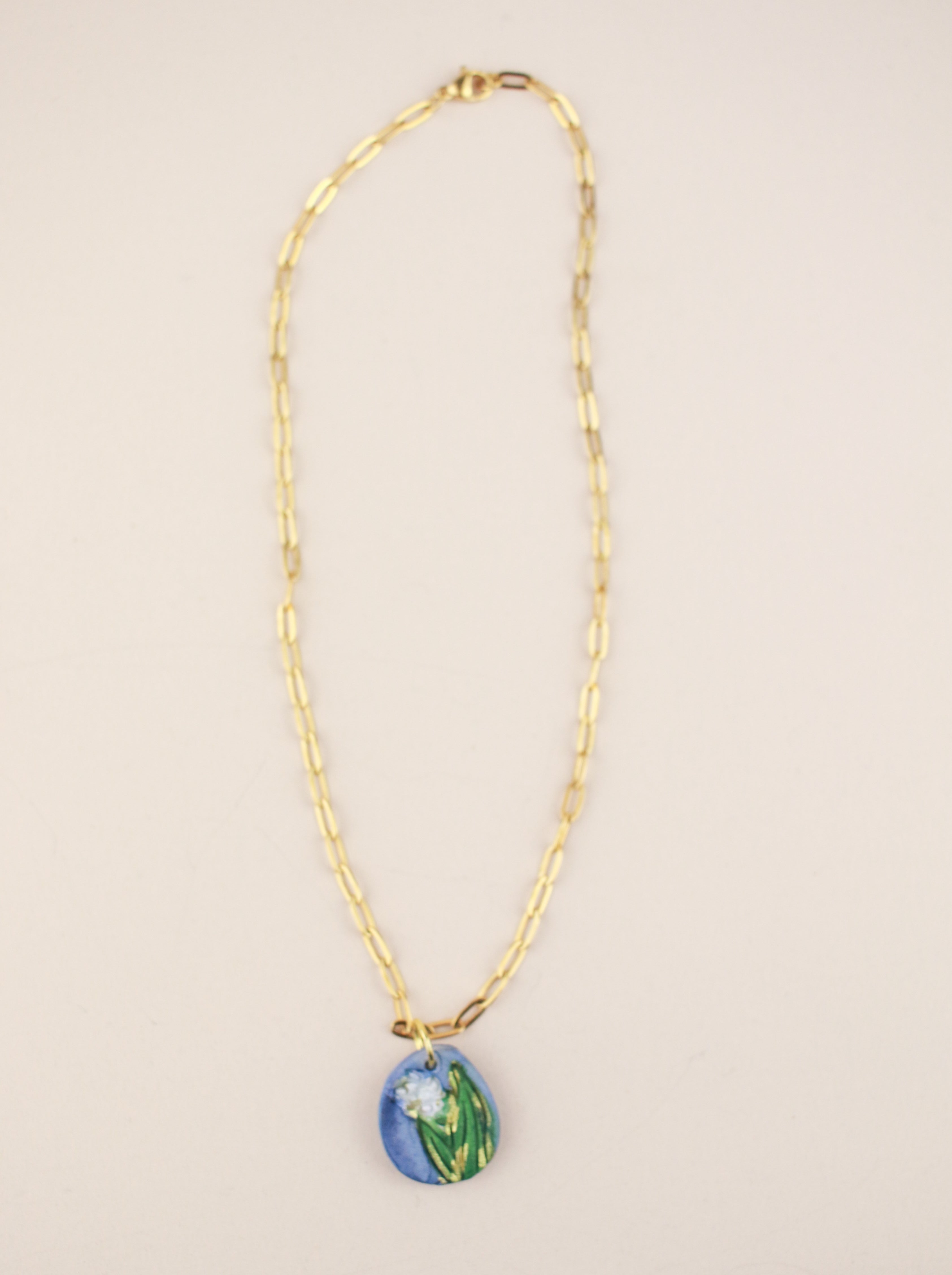 (Pre-order) May Lily of the Valley Birth Flower Charm Necklace