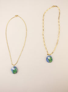 (Pre-order) May Lily of the Valley Birth Flower Charm Necklace