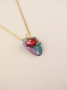 (Pre-order) August Poppy Birth Flower Charm Necklace