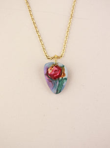 (Pre-order) August Poppy Birth Flower Charm Necklace