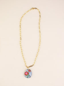 (Pre-order) August Poppy Birth Flower Charm Necklace