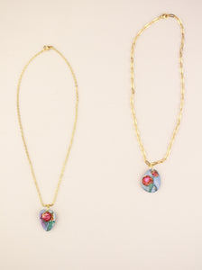 (Pre-order) August Poppy Birth Flower Charm Necklace