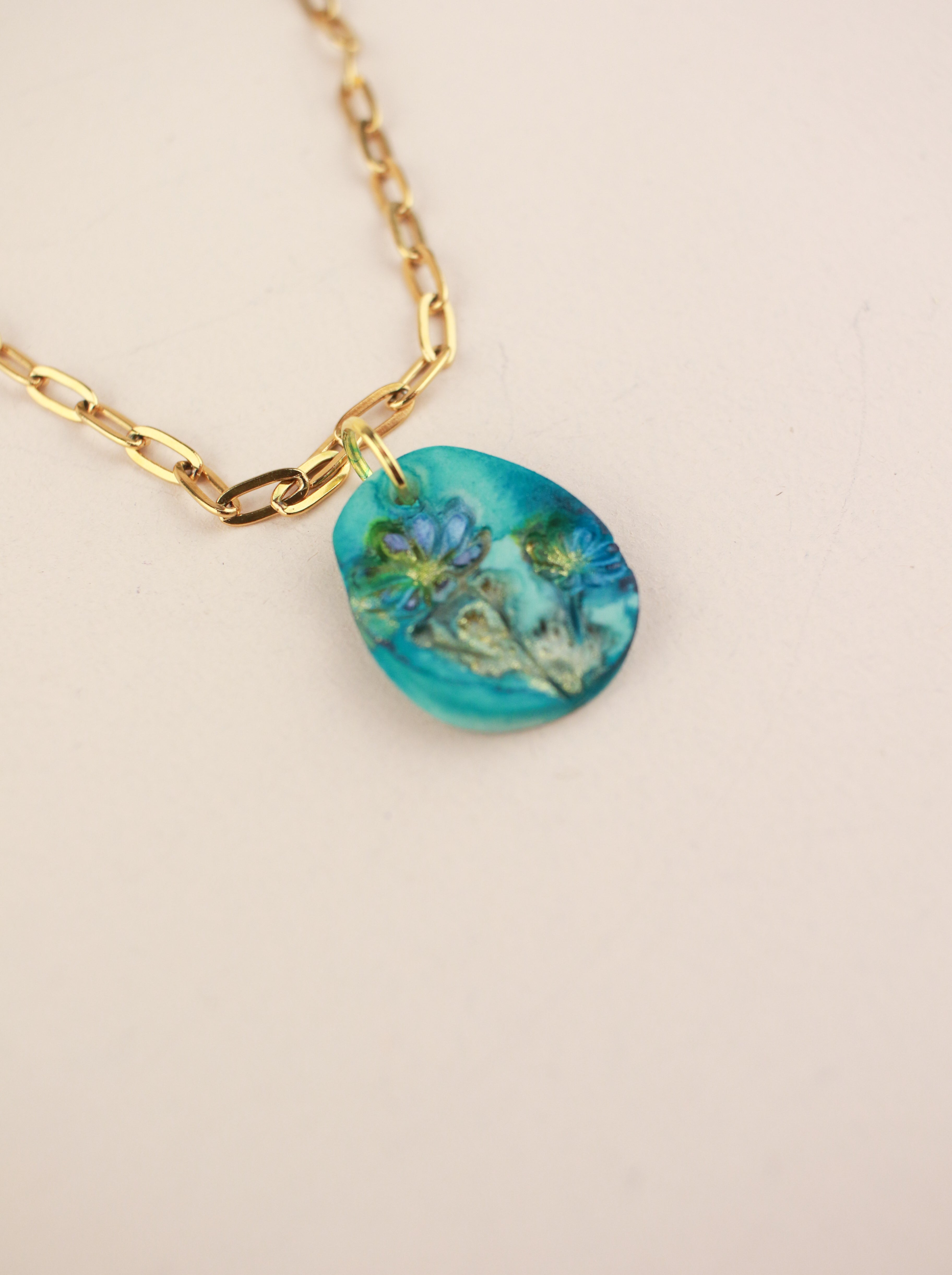 (Pre-order) September Aster Birth Flower Charm Necklace