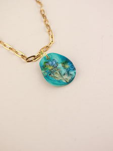 (Pre-order) September Aster Birth Flower Charm Necklace