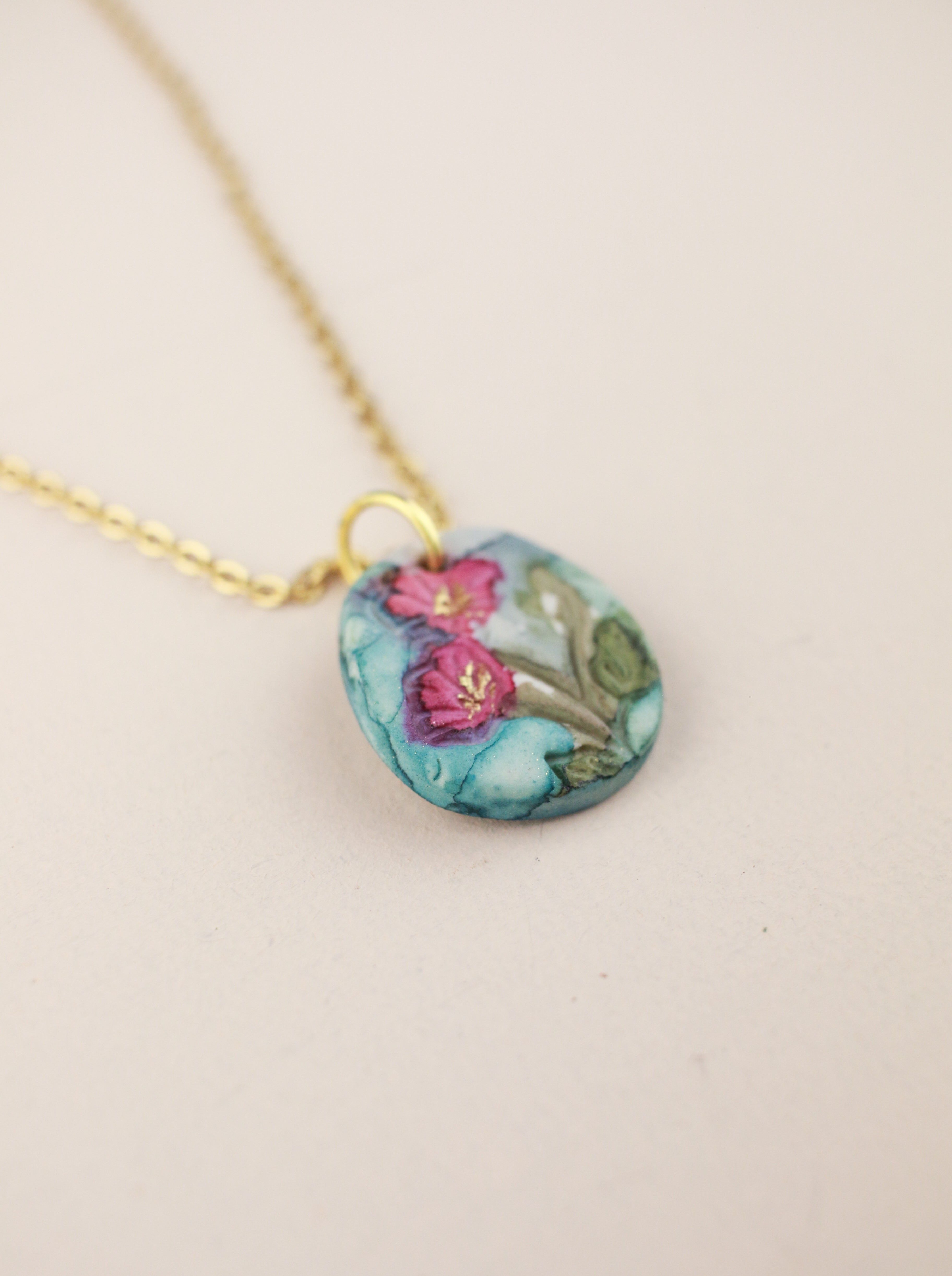 (Pre-order) October Cosmos Birth Flower Charm Necklace