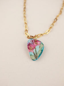 (Pre-order) October Cosmos Birth Flower Charm Necklace