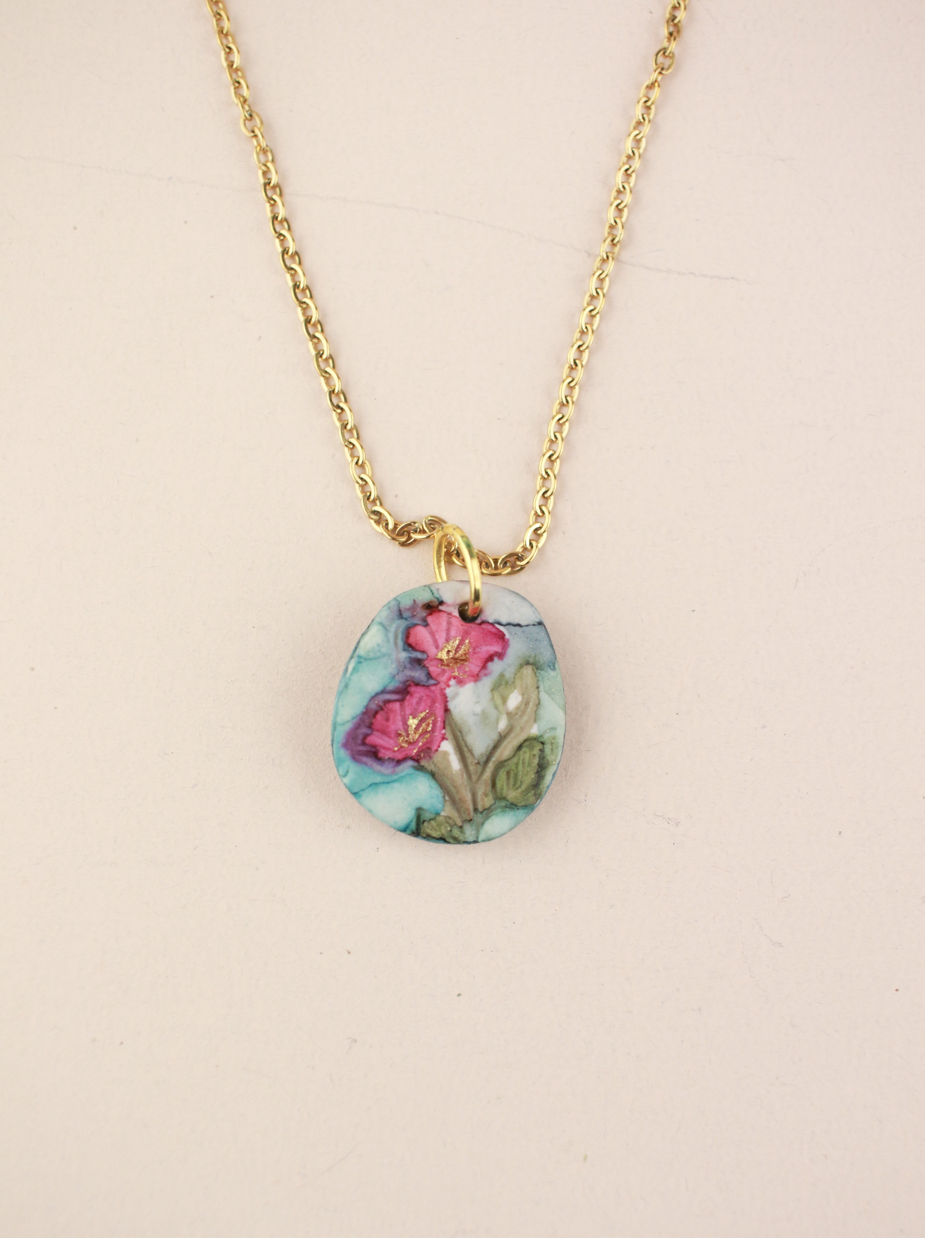 (Pre-order) October Cosmos Birth Flower Charm Necklace