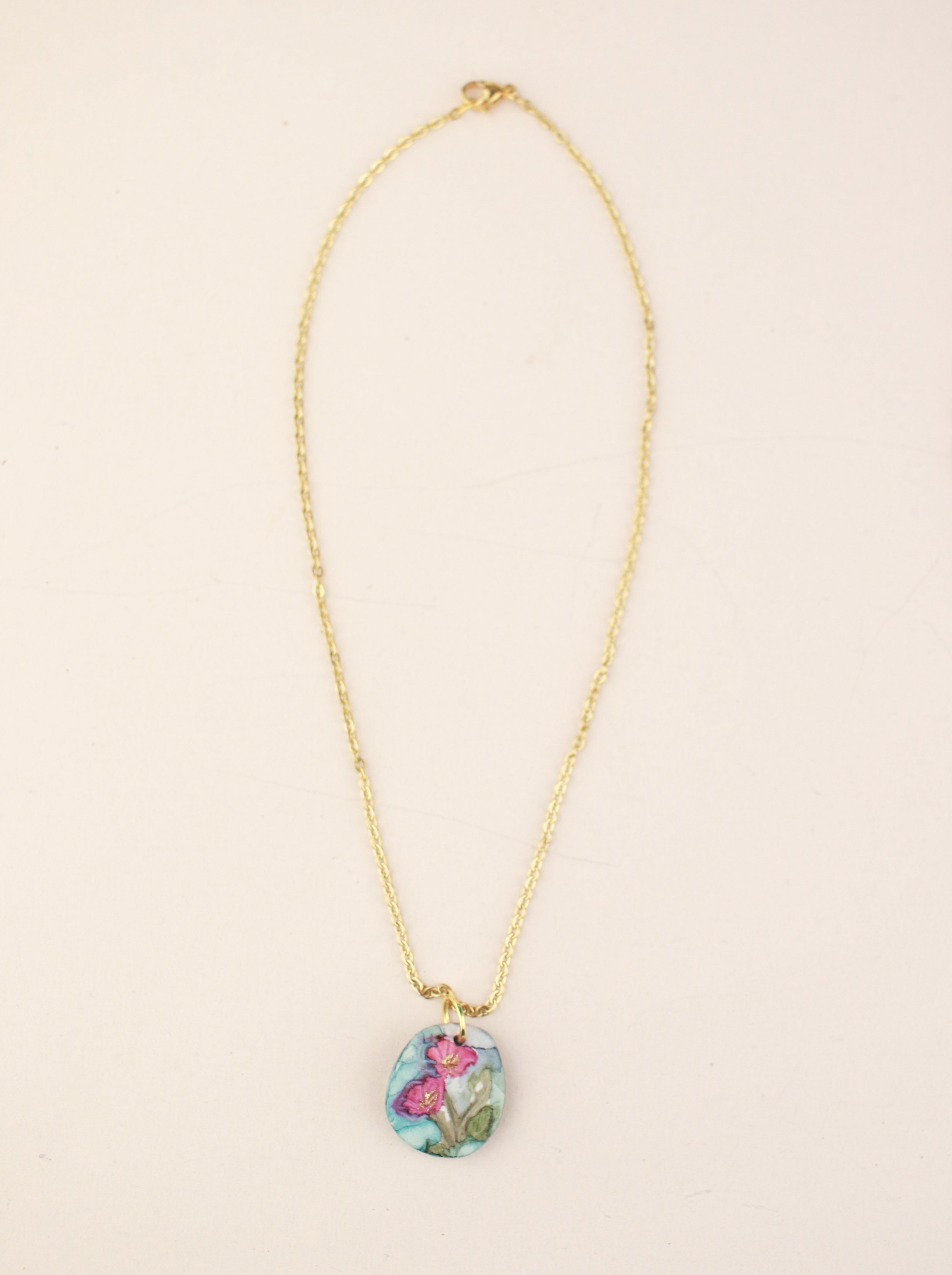 (Pre-order) October Cosmos Birth Flower Charm Necklace