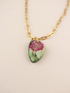 (Pre-order) November Chrysanthemum Birth Flower Charm Necklace