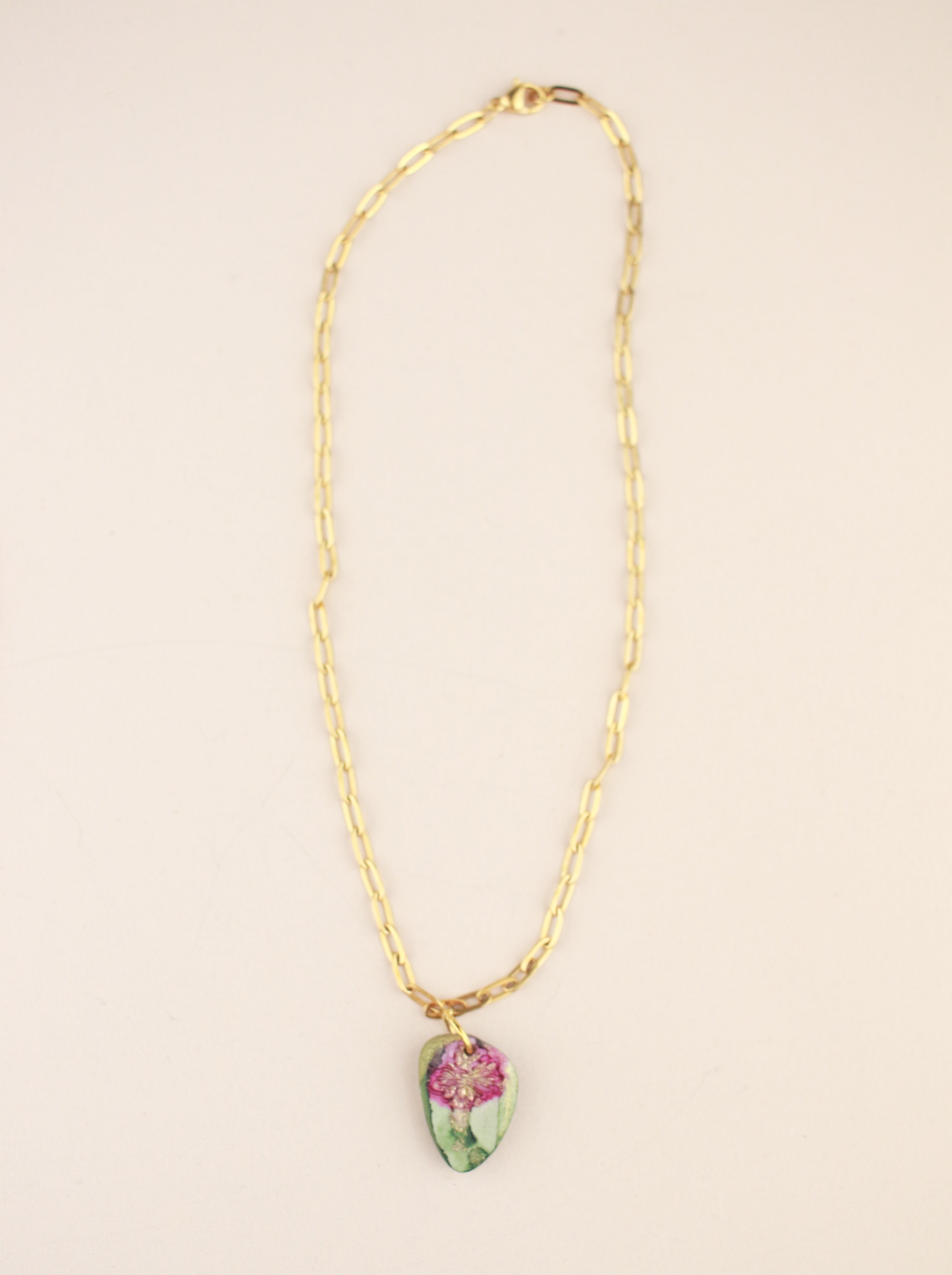 (Pre-order) November Chrysanthemum Birth Flower Charm Necklace