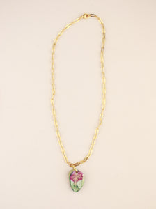 (Pre-order) November Chrysanthemum Birth Flower Charm Necklace