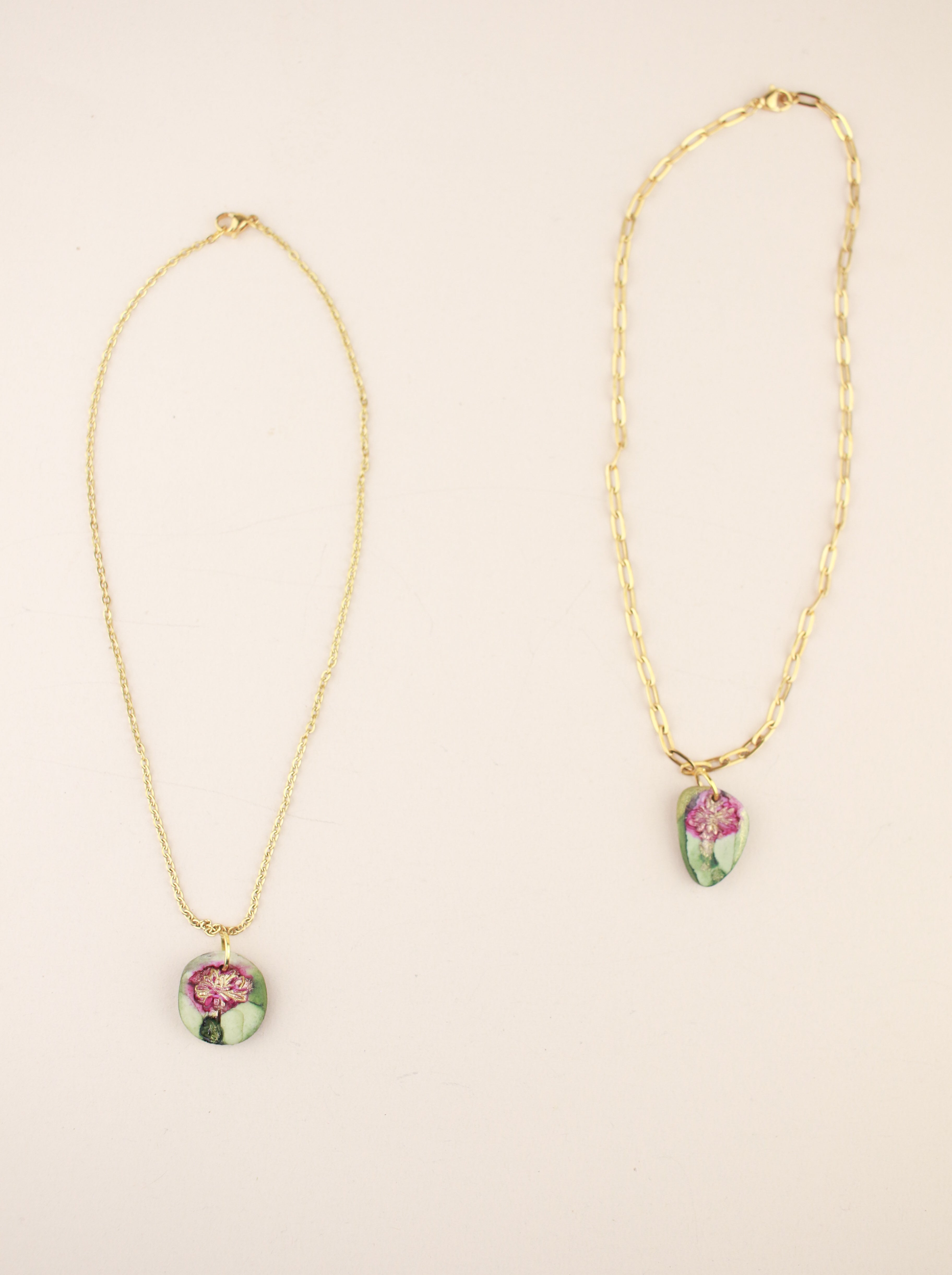 (Pre-order) November Chrysanthemum Birth Flower Charm Necklace