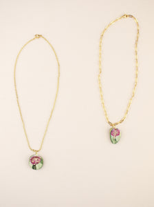 (Pre-order) November Chrysanthemum Birth Flower Charm Necklace
