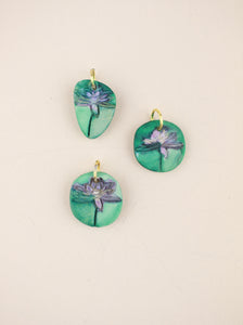 (Pre-order) July Water Lily Lotus Birth Flower Charm Necklace