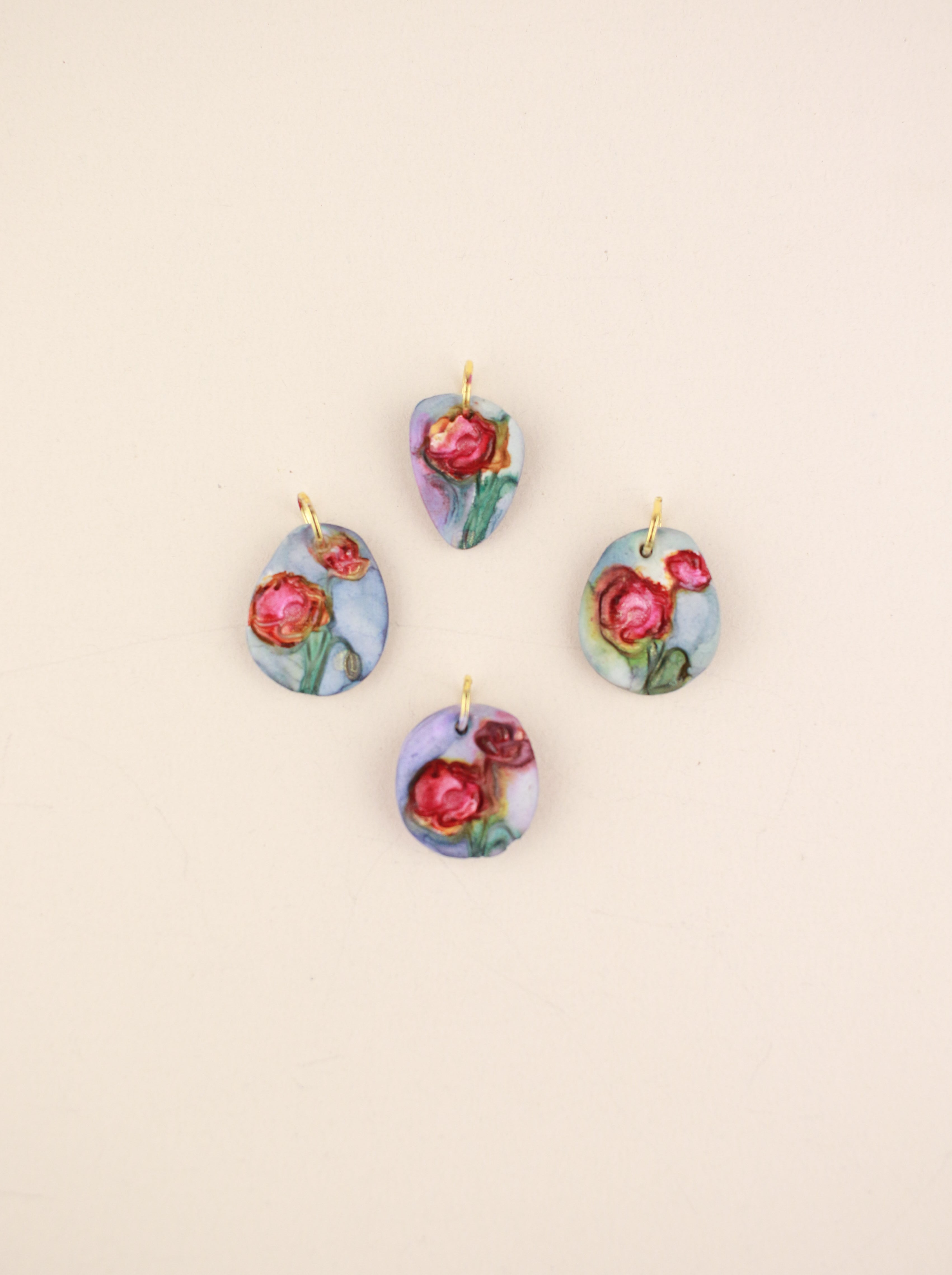 (Pre-order) August Poppy Birth Flower Charm Necklace