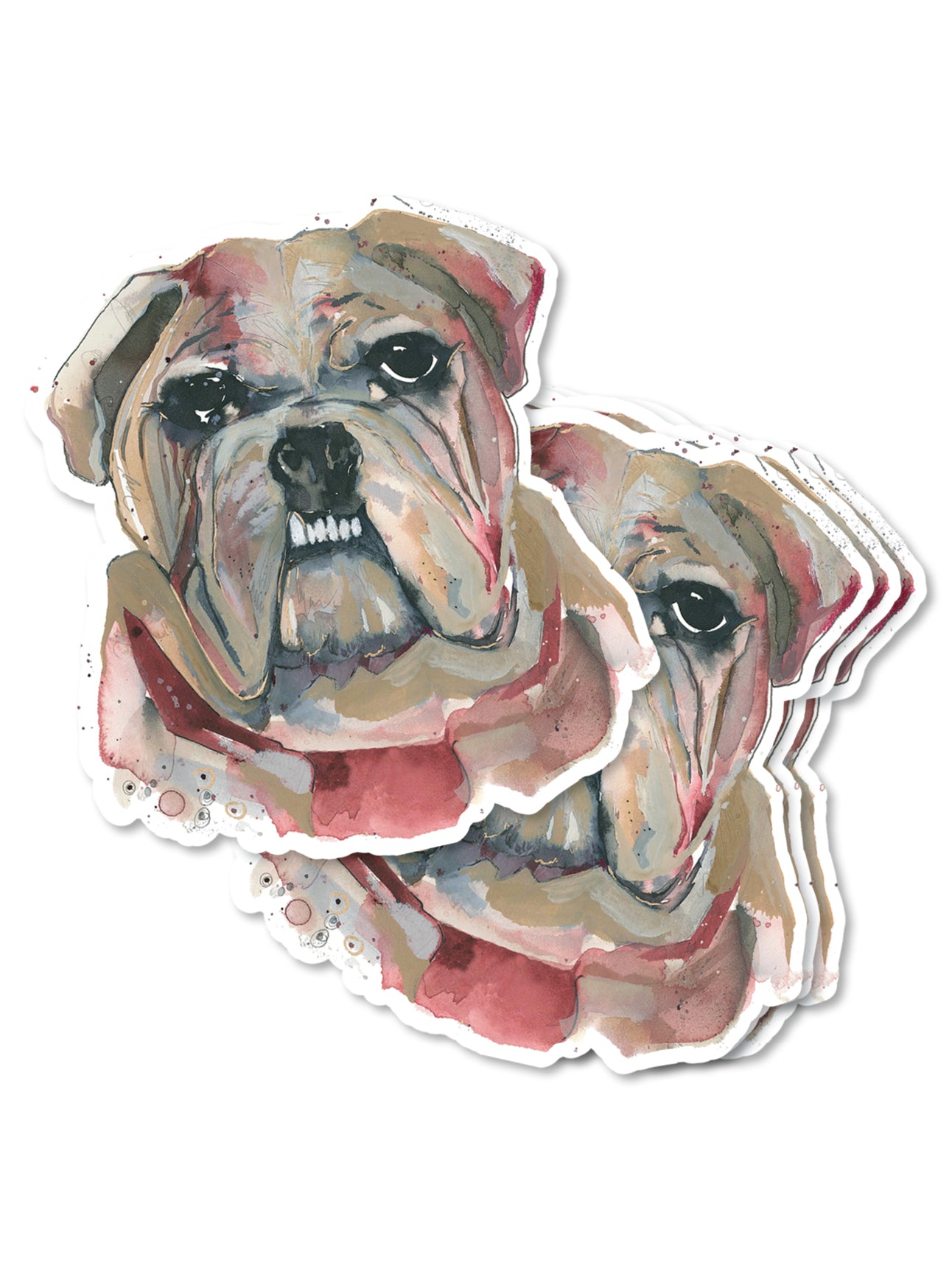 Bulldog Mascot Sticker