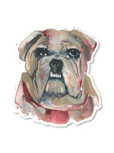 Bulldog Mascot Sticker