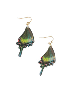 Butterfly Wing Earrings (Green) | Stitch & Stone
