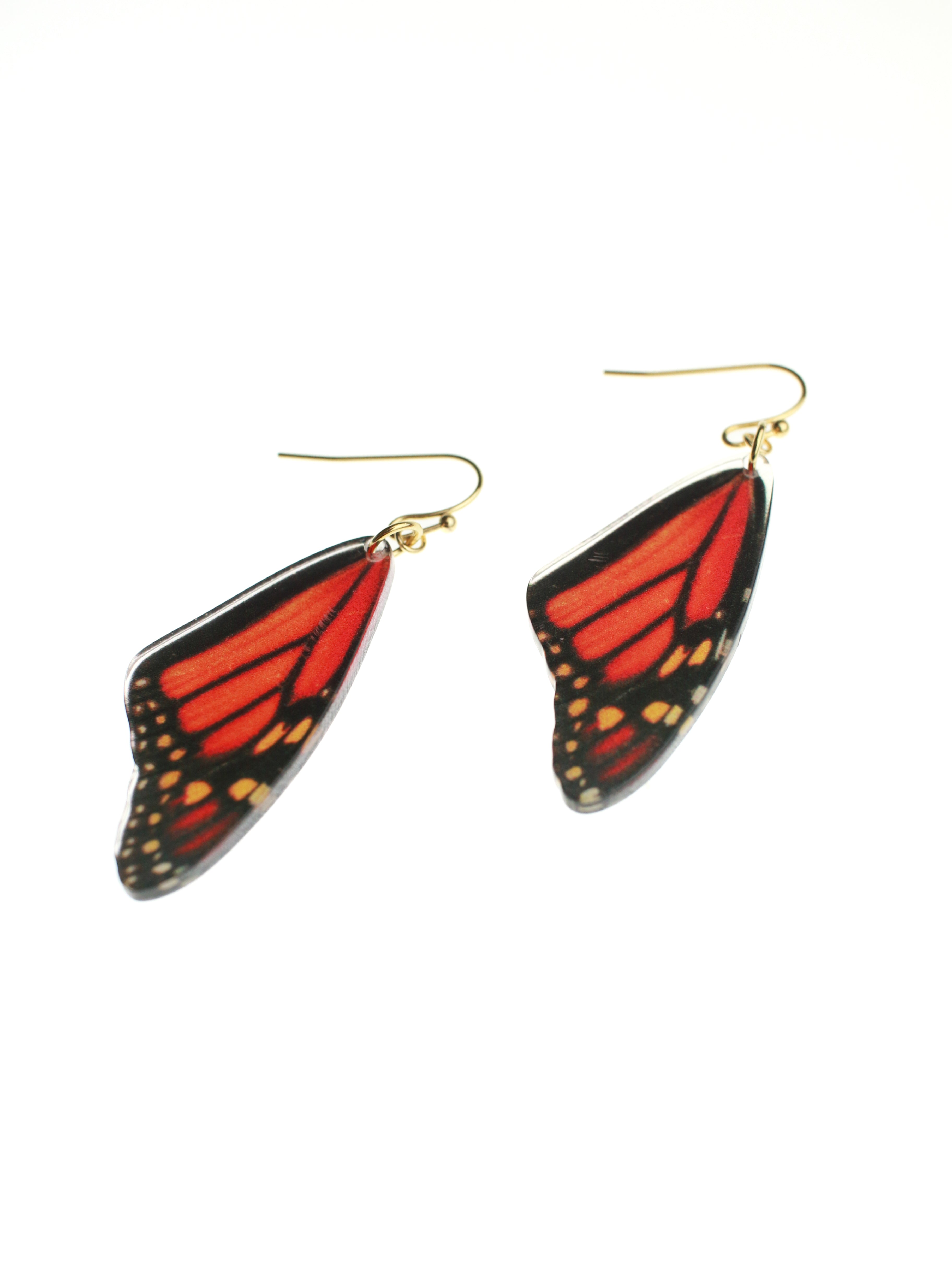 Butterfly Wing Earrings (Orange) | Stitch & Stone