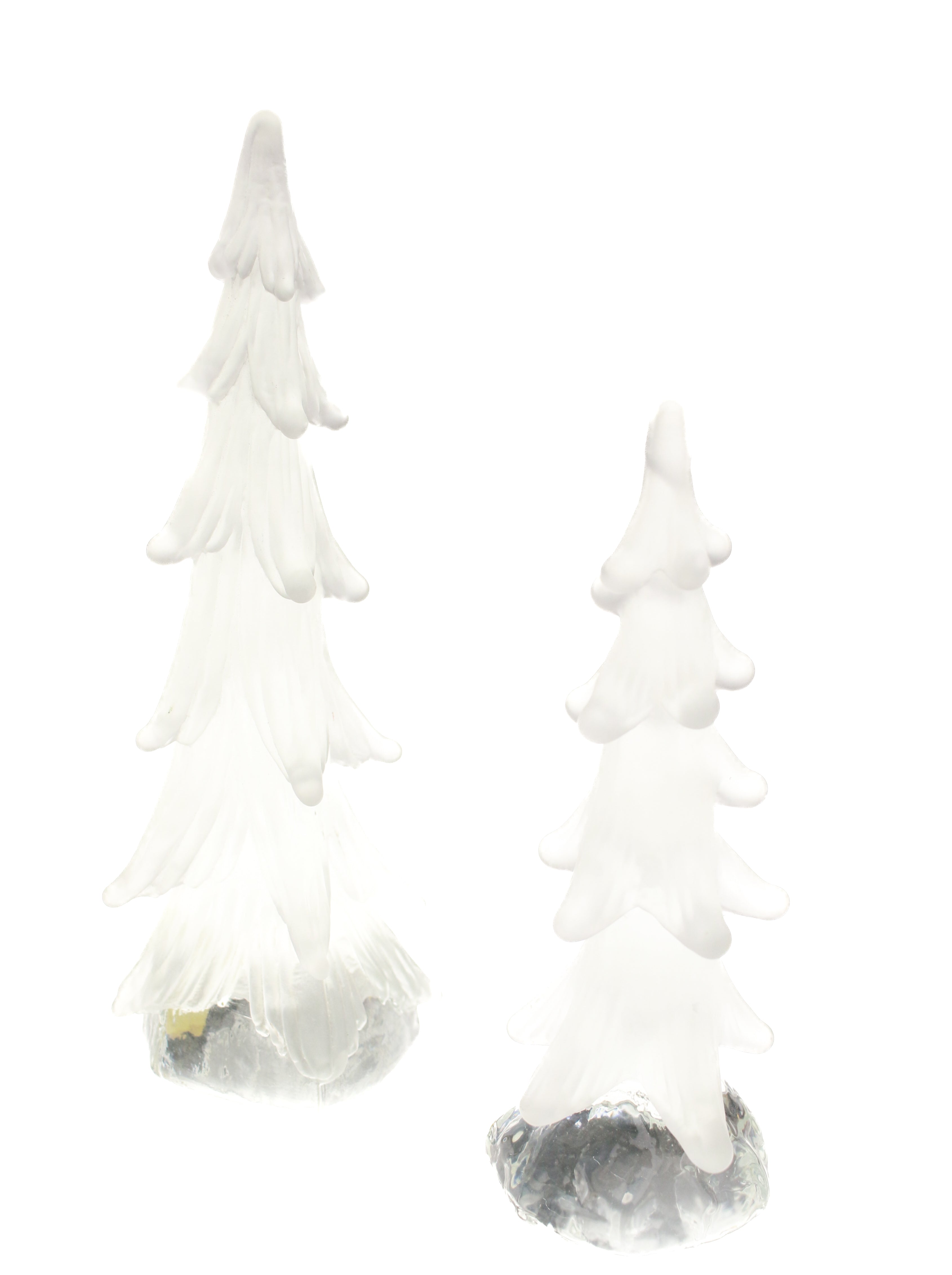 Frosted Glass Trees (Set of 2) | Whit's Vintage Picks