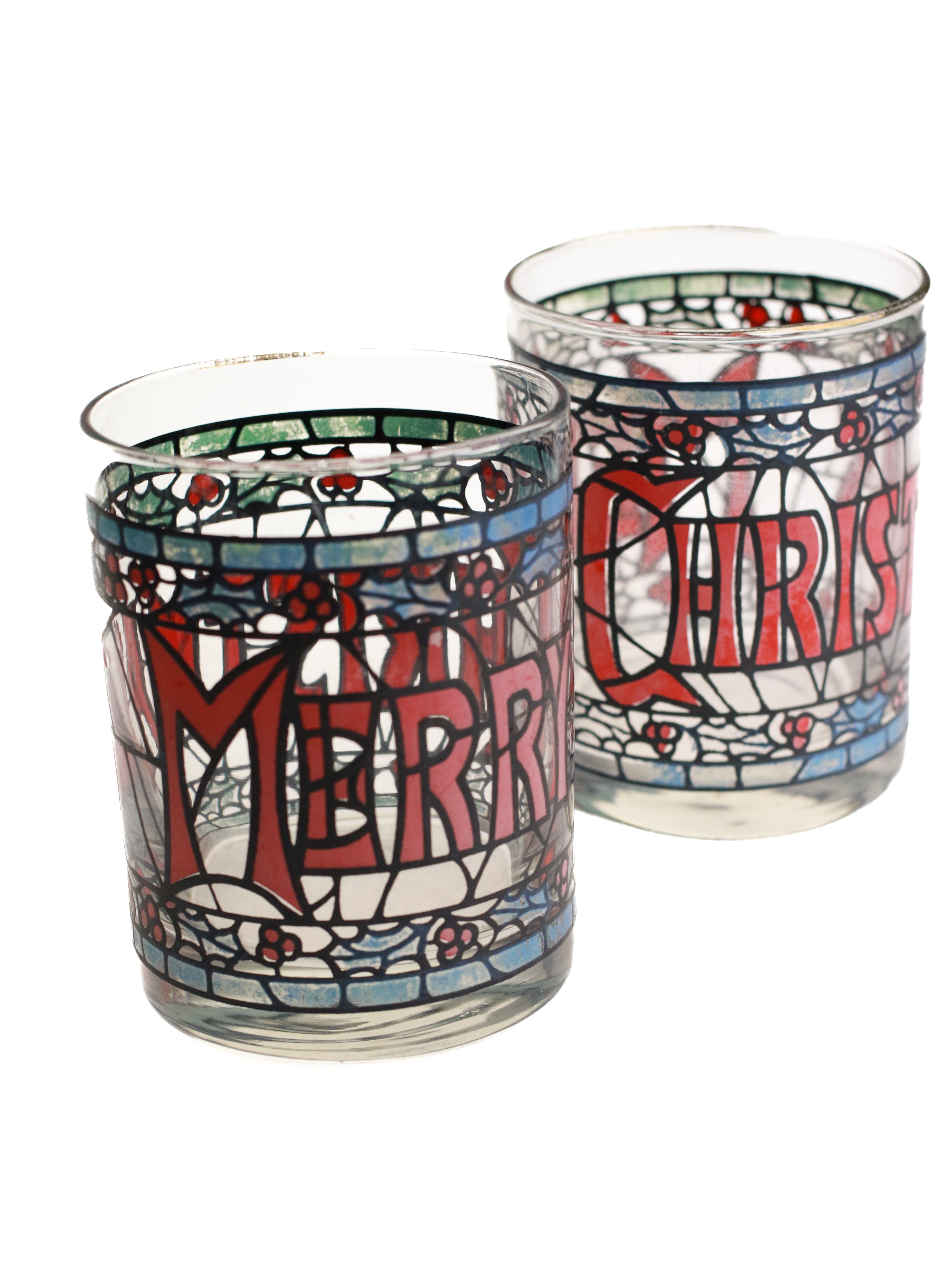 Stained Glass Whiskey Glasses (Set of 2)