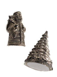 Silver Santa and Tree S&P Set