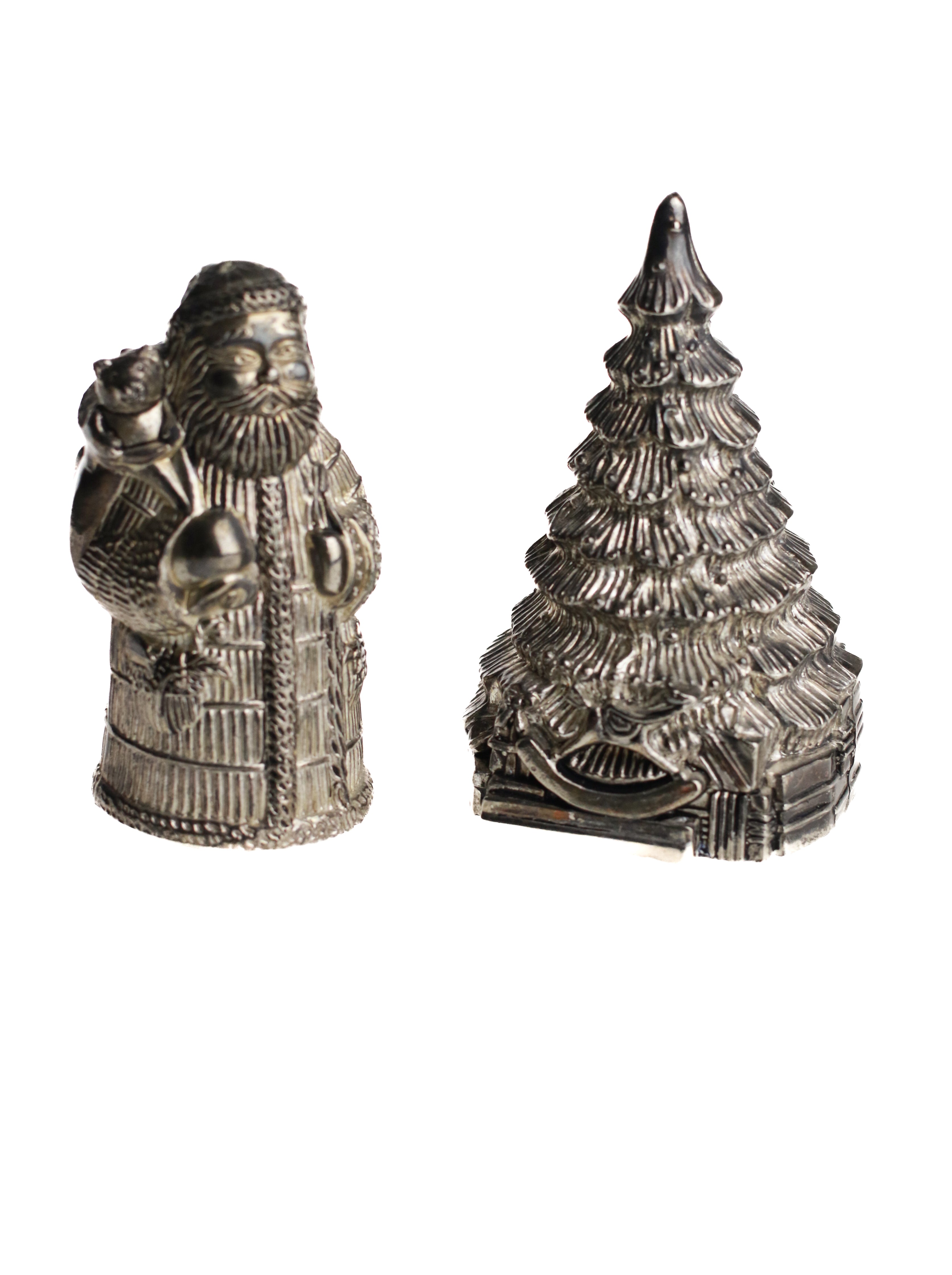 Silver Santa and Tree S&P Set