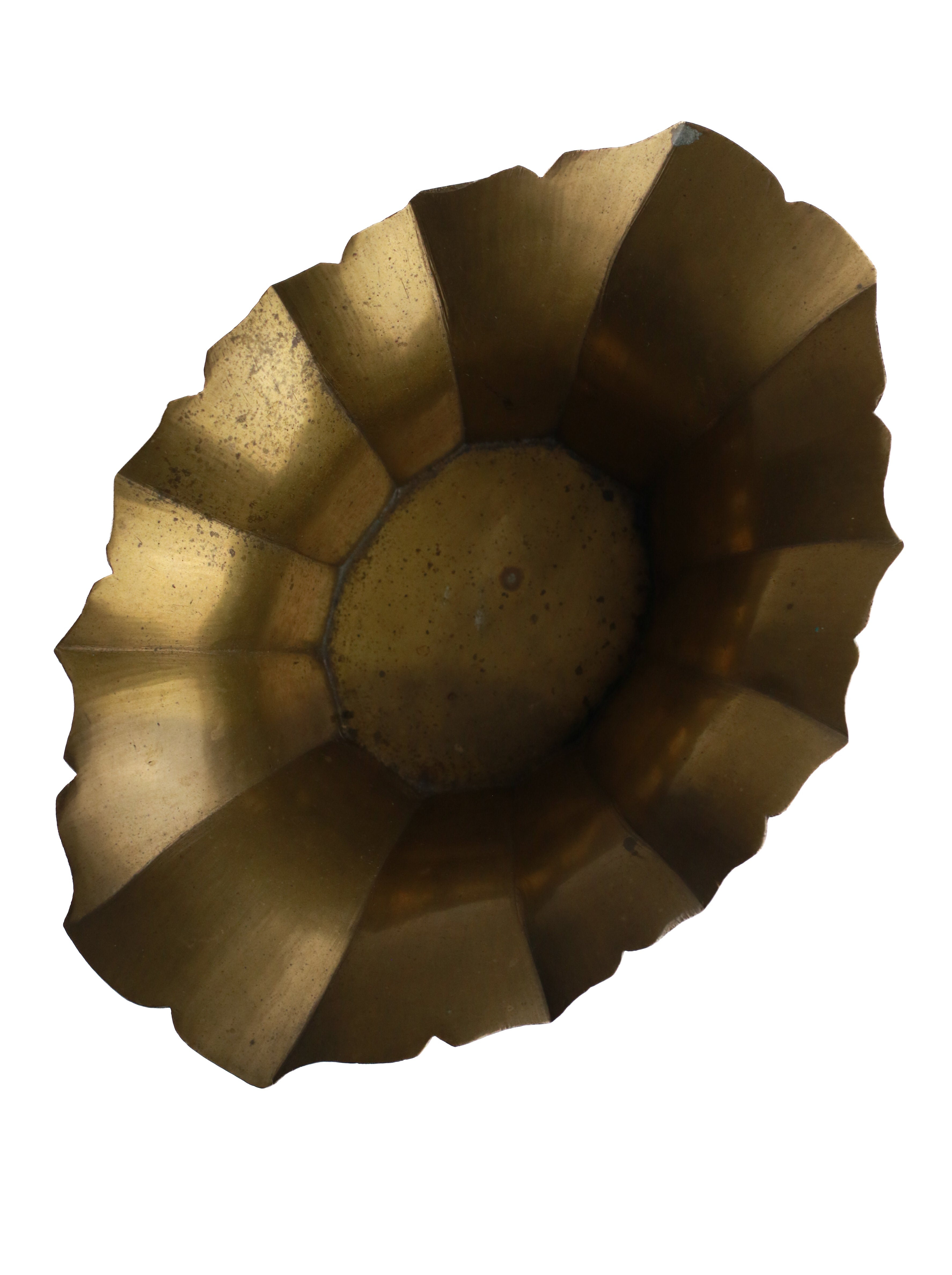 Pleated Brass Bowl