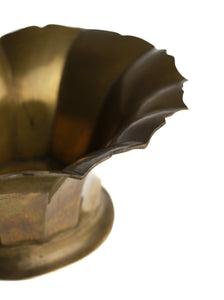 Pleated Brass Bowl