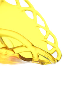 Folded Yellow Pedestal Bowl