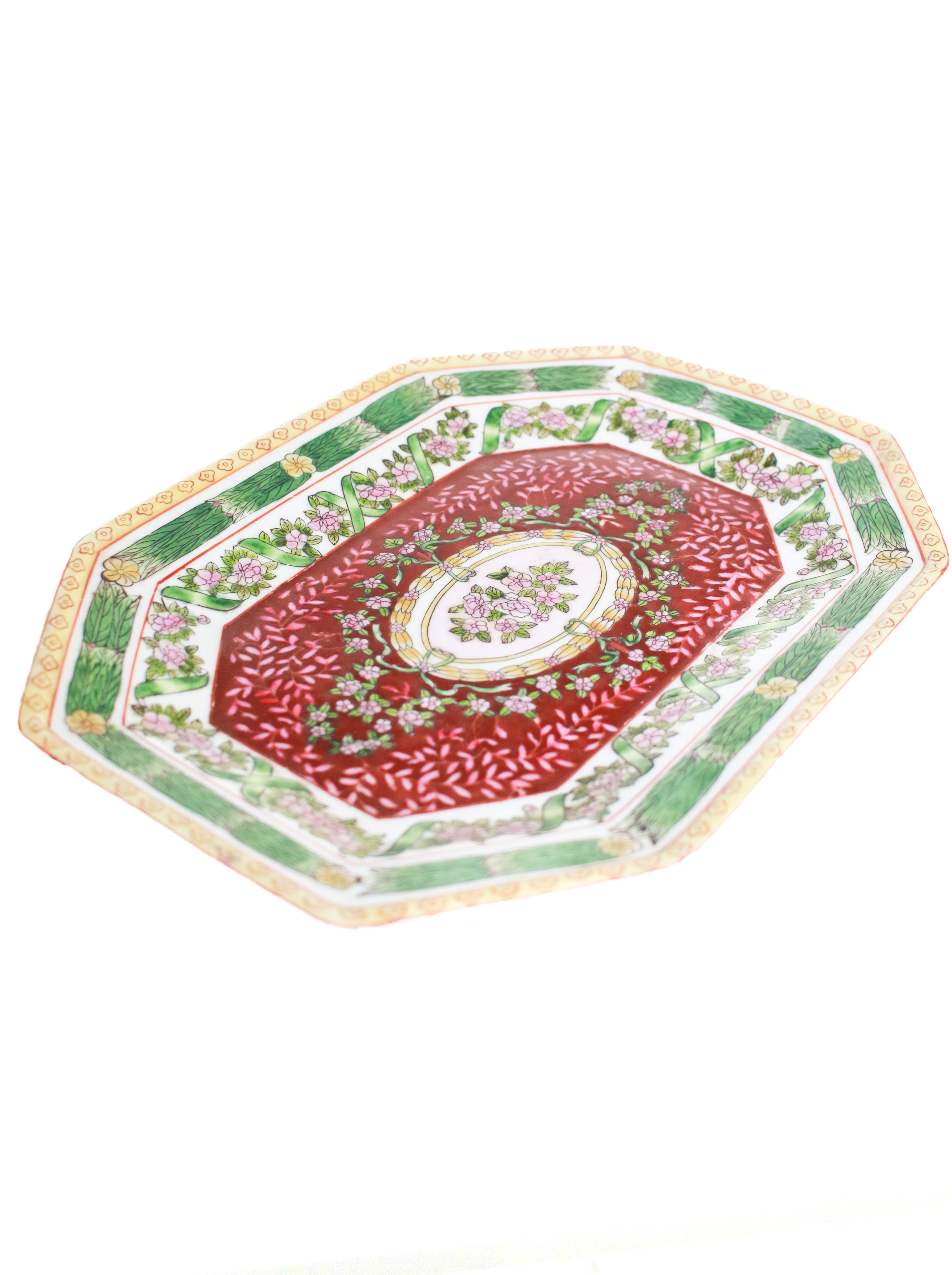Red and Green Ribbon Platter