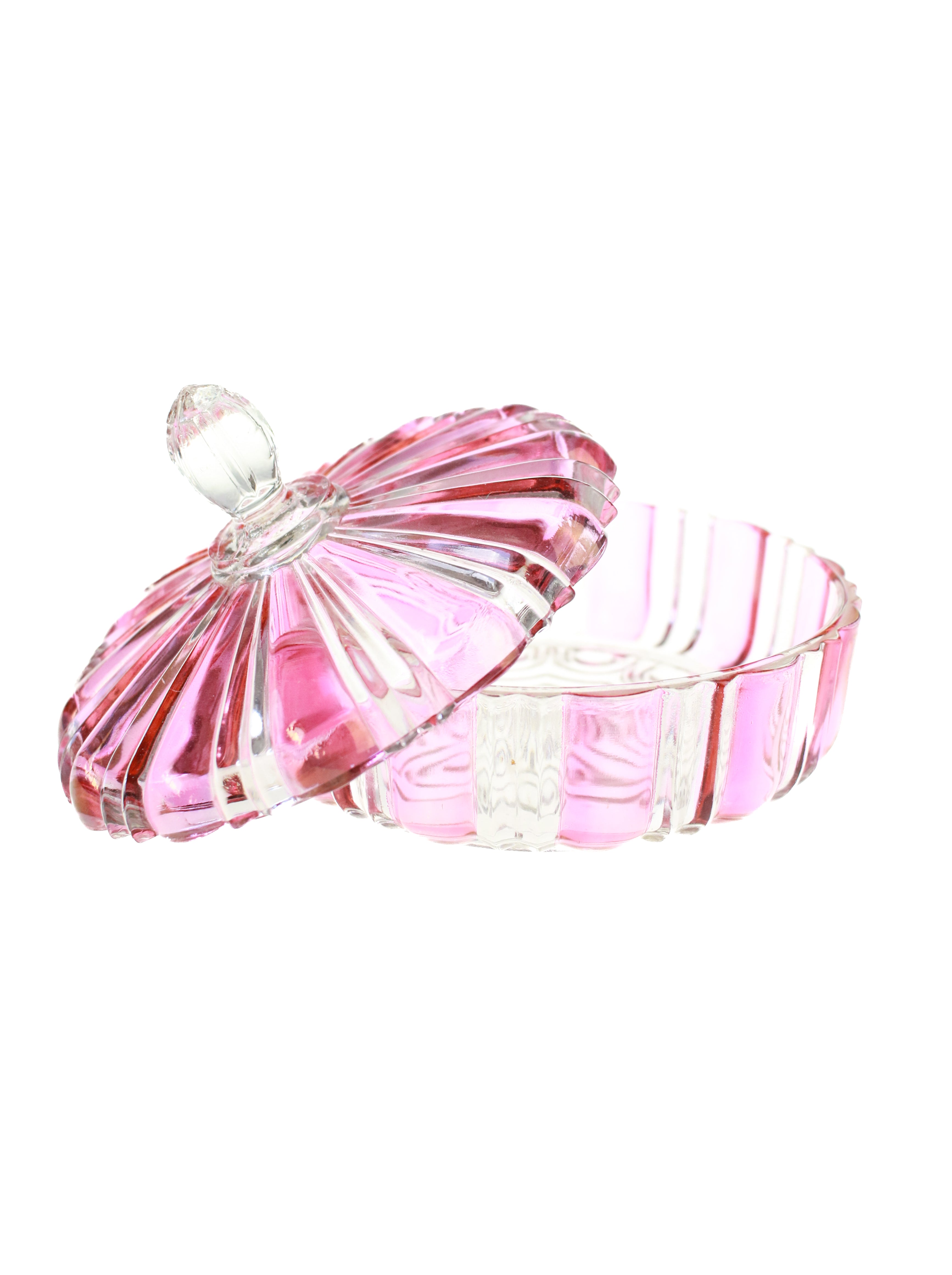 Pink Stripe Candy Dish