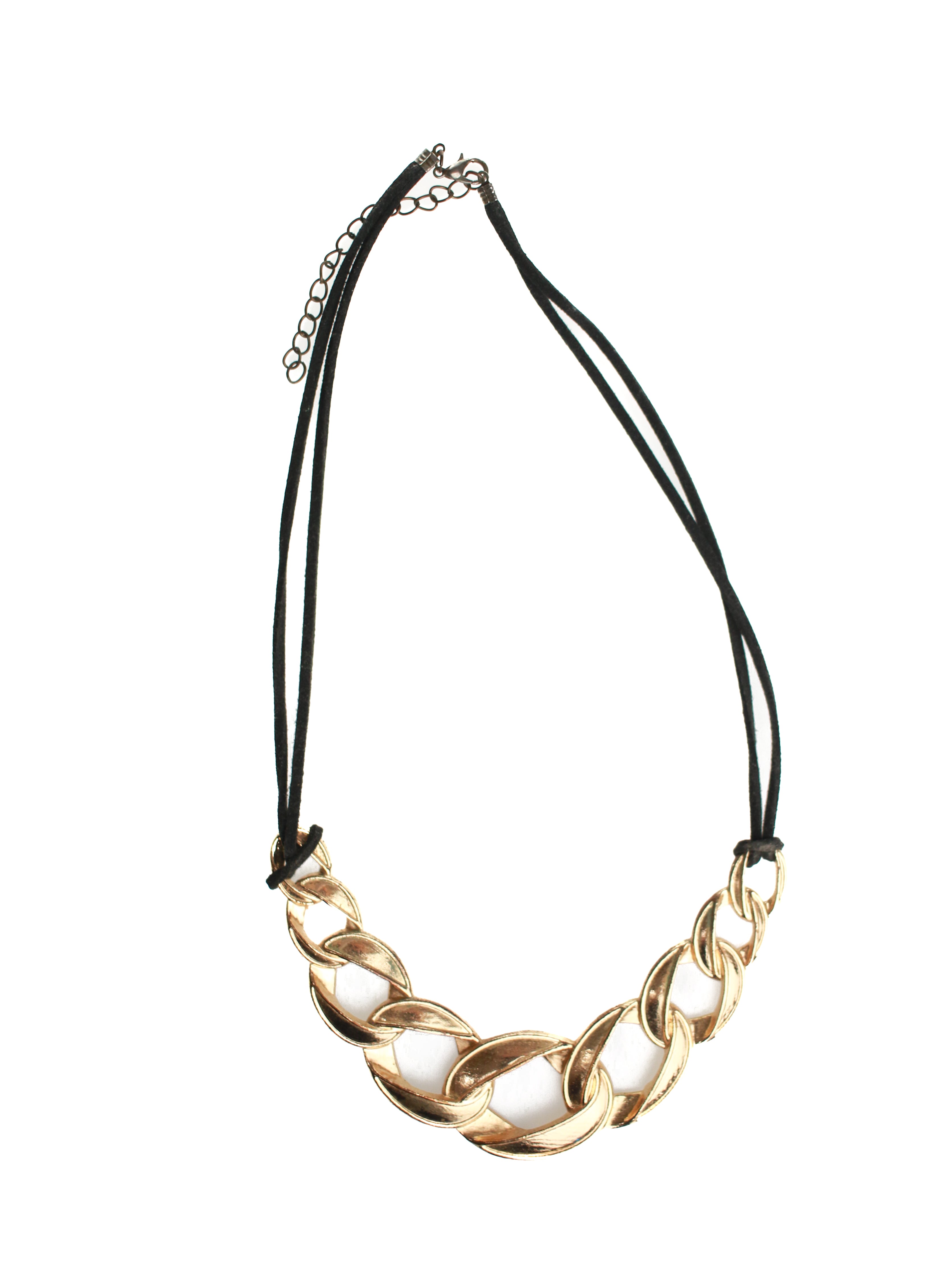 Whit's Vintage Picks- Cord and Brass Statement Necklace