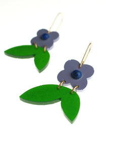 Purple Flower Dangle Earrings | Emily's