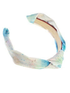 Velvet Knot Headband | Blue Burst