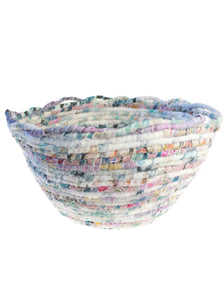 Rolled Fabric Basket | Large Scallop